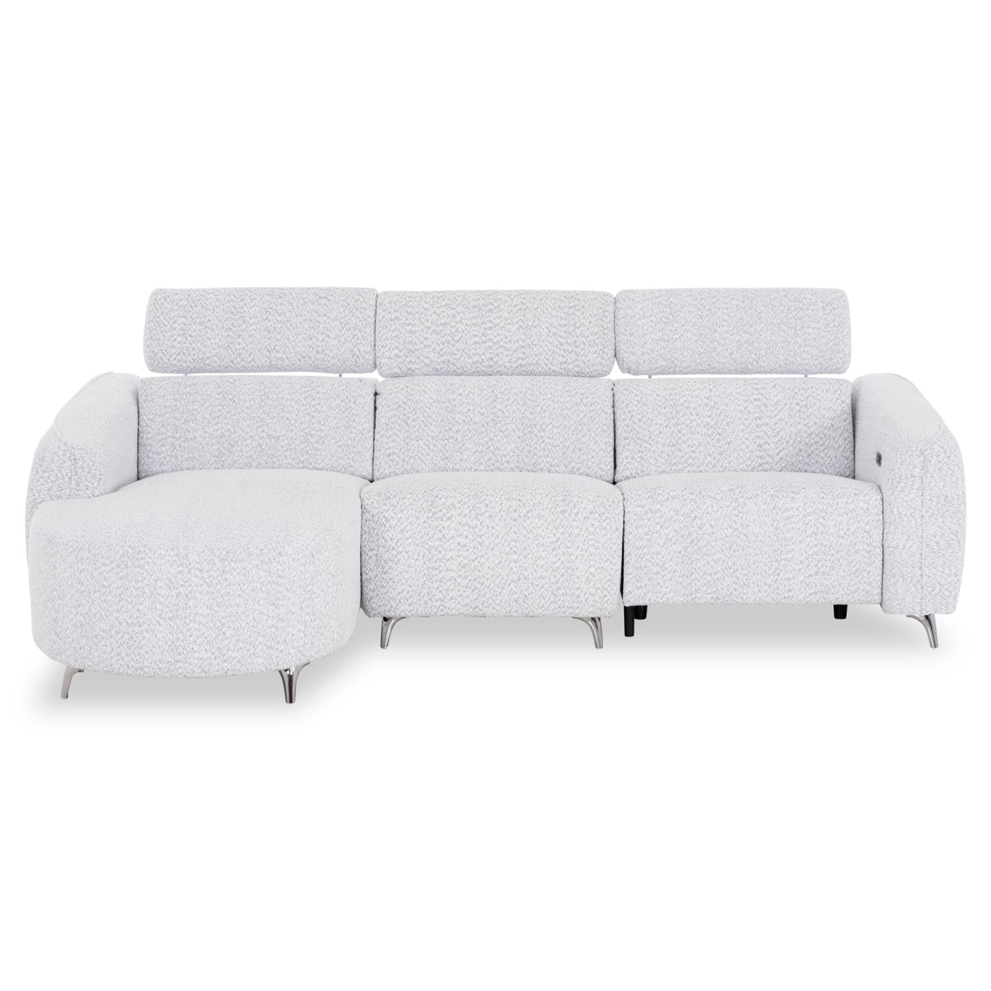 LEFT CORNER 3-SEAT SOFA WITH RECLINE VALENTE HM3317.01L LIGHT GREY FABRIC 275x160x104H