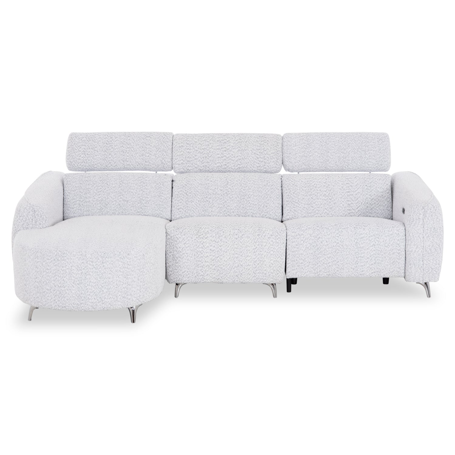 LEFT CORNER 3-SEAT SOFA WITH RECLINE VALENTE HM3317.01L LIGHT GREY FABRIC 275x160x104H