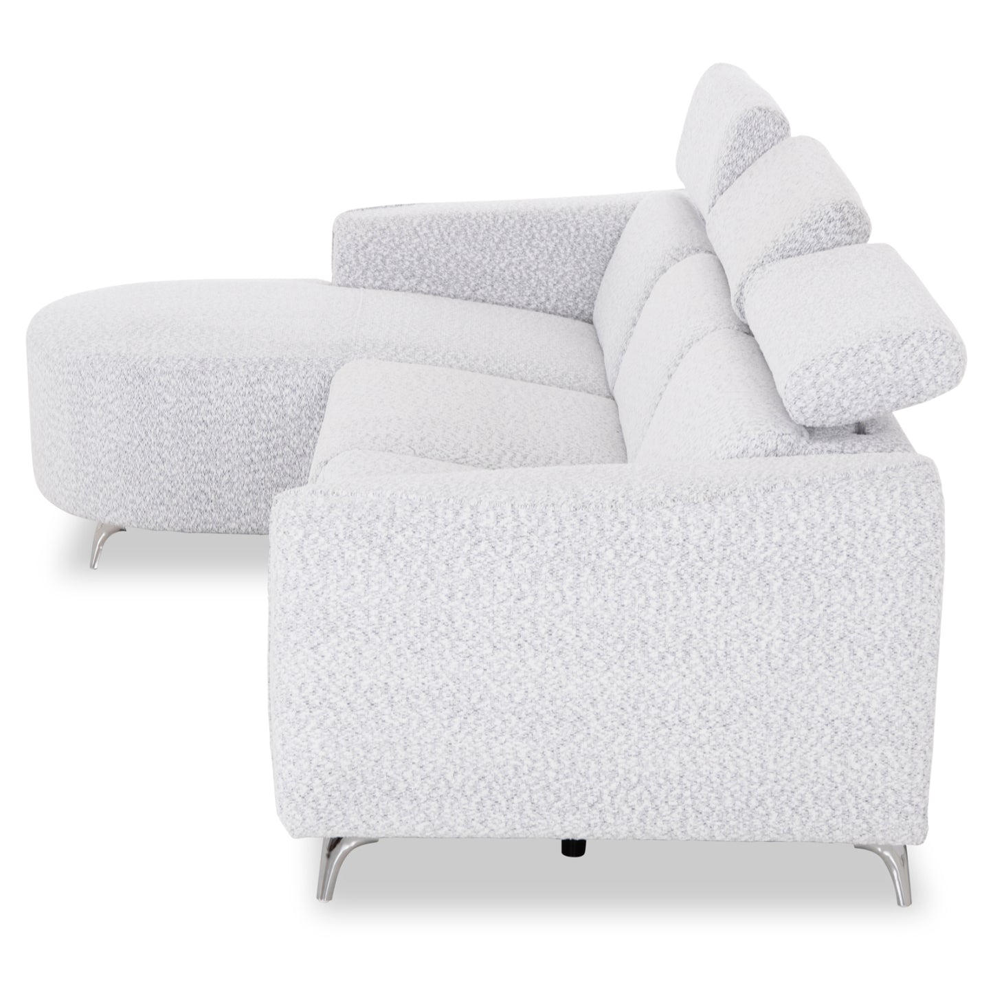 LEFT CORNER 3-SEAT SOFA WITH RECLINE VALENTE HM3317.01L LIGHT GREY FABRIC 275x160x104H