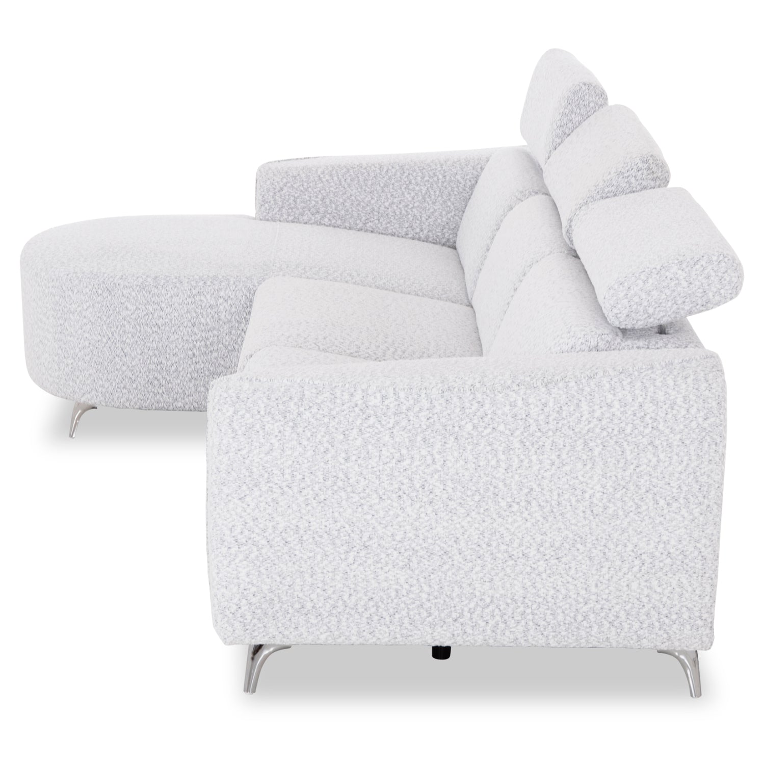 LEFT CORNER 3-SEAT SOFA WITH RECLINE VALENTE HM3317.01L LIGHT GREY FABRIC 275x160x104H