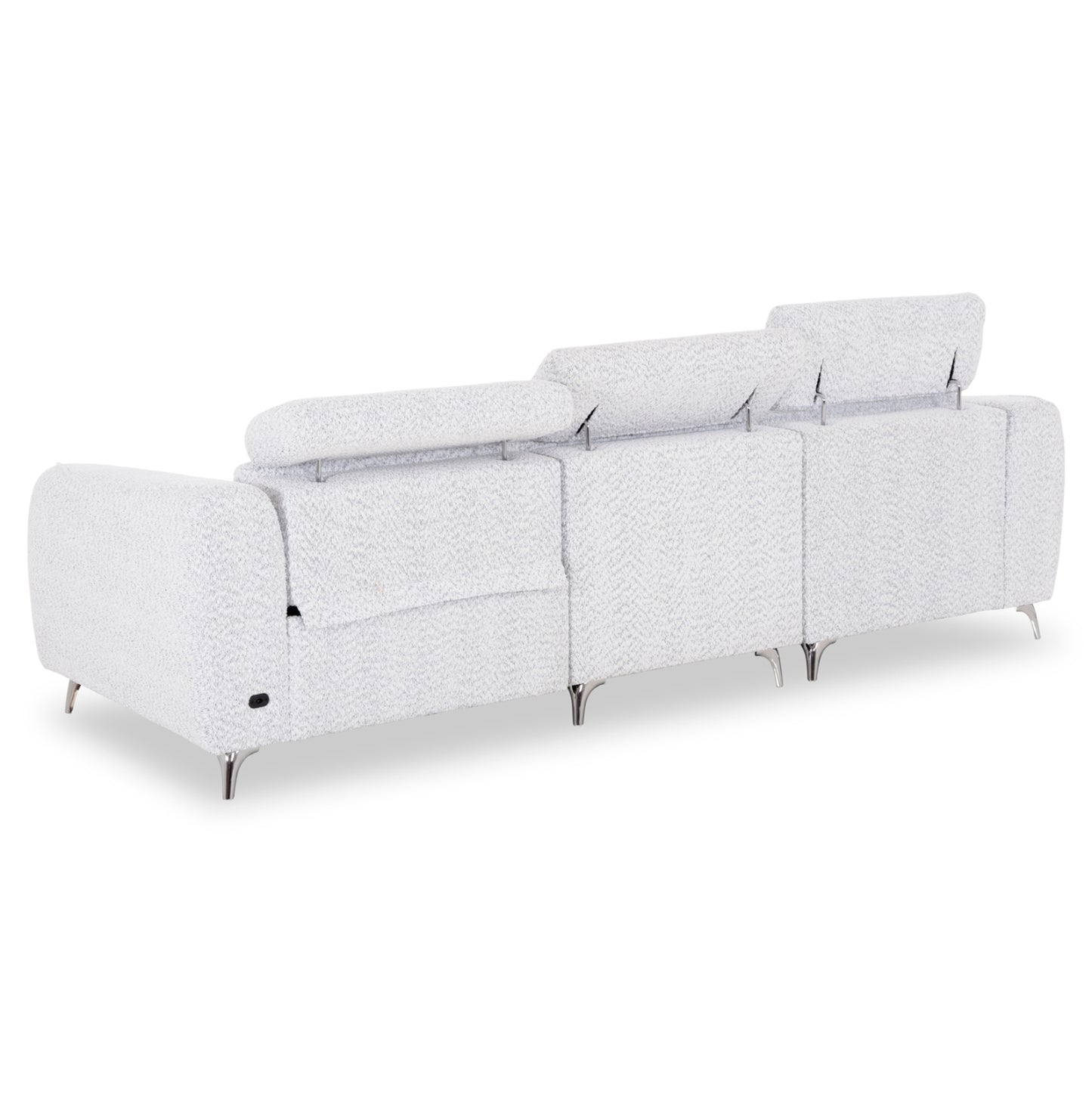 LEFT CORNER 3-SEAT SOFA WITH RECLINE VALENTE HM3317.01L LIGHT GREY FABRIC 275x160x104H