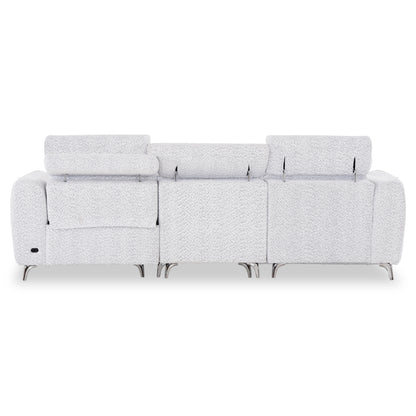 LEFT CORNER 3-SEAT SOFA WITH RECLINE VALENTE HM3317.01L LIGHT GREY FABRIC 275x160x104H