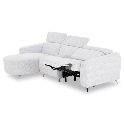 LEFT CORNER 3-SEAT SOFA WITH RECLINE VALENTE HM3317.01L LIGHT GREY FABRIC 275x160x104H