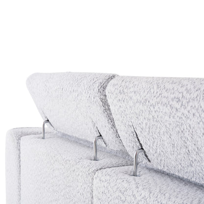 LEFT CORNER 3-SEAT SOFA WITH RECLINE VALENTE HM3317.01L LIGHT GREY FABRIC 275x160x104H
