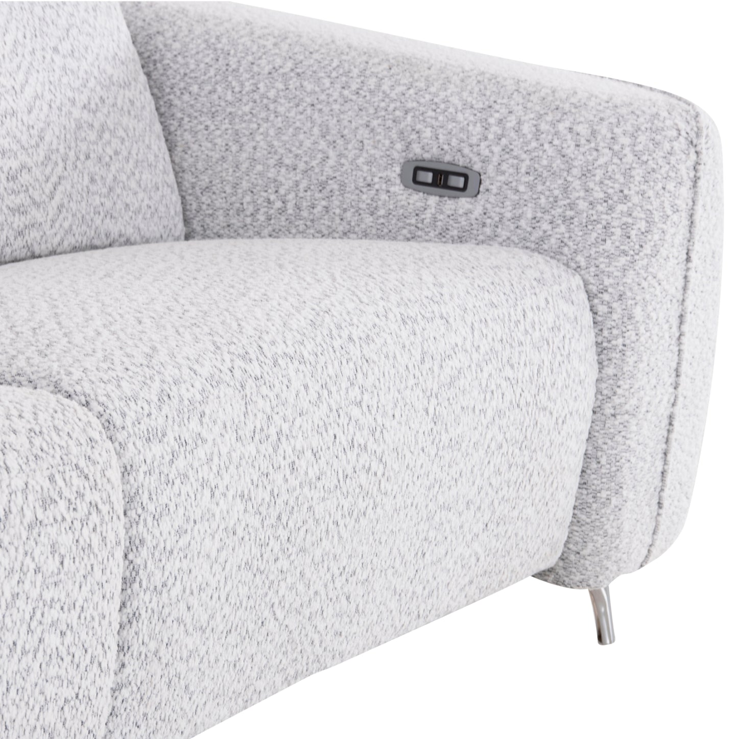 LEFT CORNER 3-SEAT SOFA WITH RECLINE VALENTE HM3317.01L LIGHT GREY FABRIC 275x160x104H