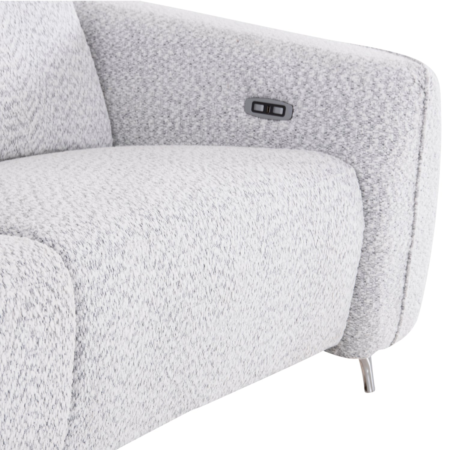 LEFT CORNER 3-SEAT SOFA WITH RECLINE VALENTE HM3317.01L LIGHT GREY FABRIC 275x160x104H