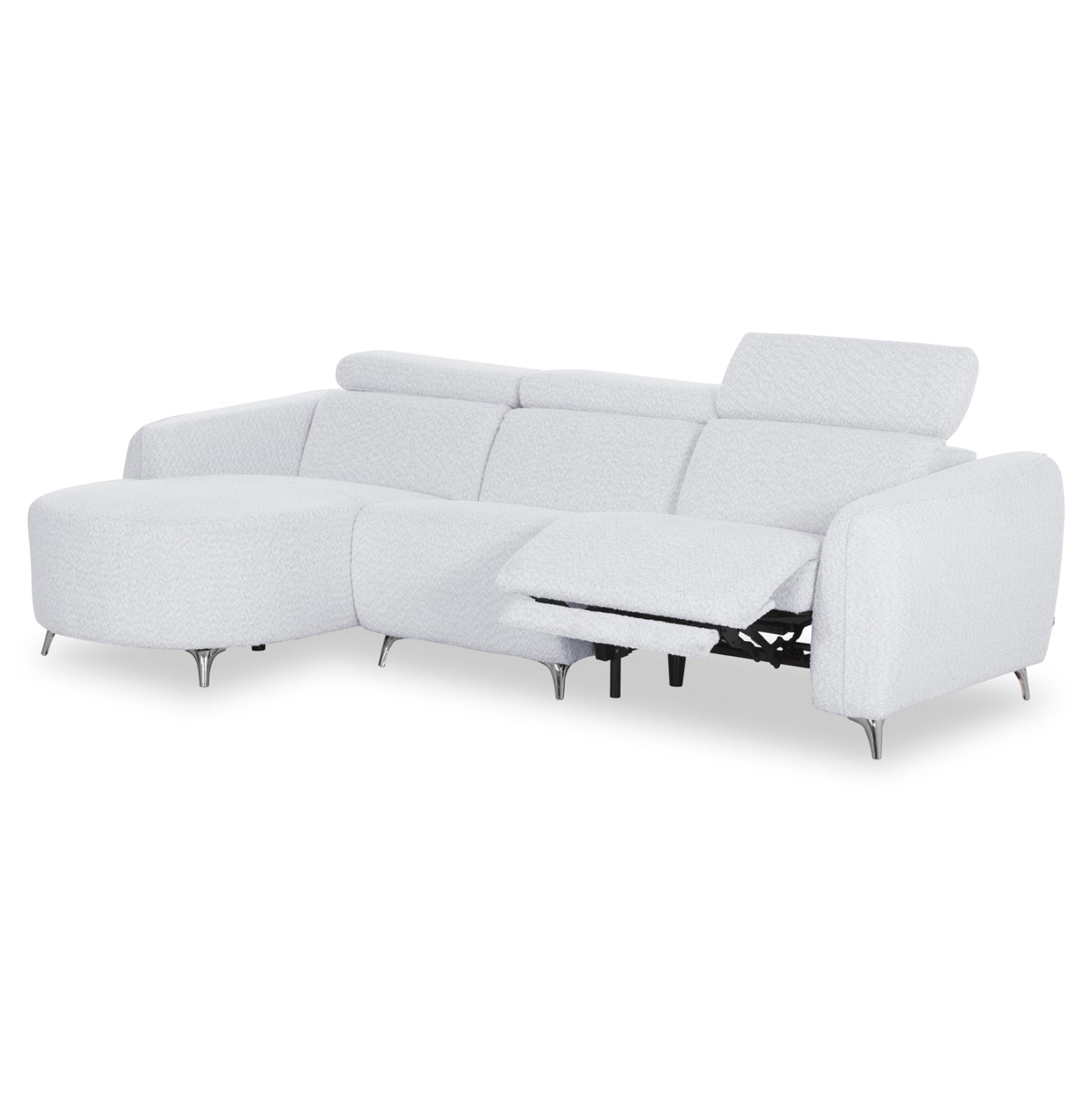 LEFT CORNER 3-SEAT SOFA WITH RECLINE VALENTE HM3317.01L LIGHT GREY FABRIC 275x160x104H