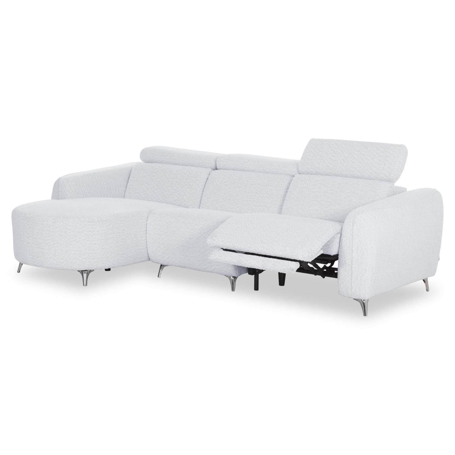 LEFT CORNER 3-SEAT SOFA WITH RECLINE VALENTE HM3317.01L LIGHT GREY FABRIC 275x160x104H