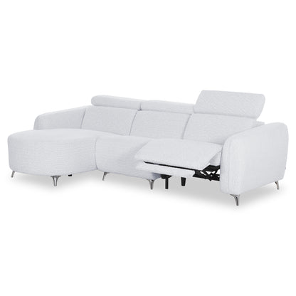 LEFT CORNER 3-SEAT SOFA WITH RECLINE VALENTE HM3317.01L LIGHT GREY FABRIC 275x160x104H