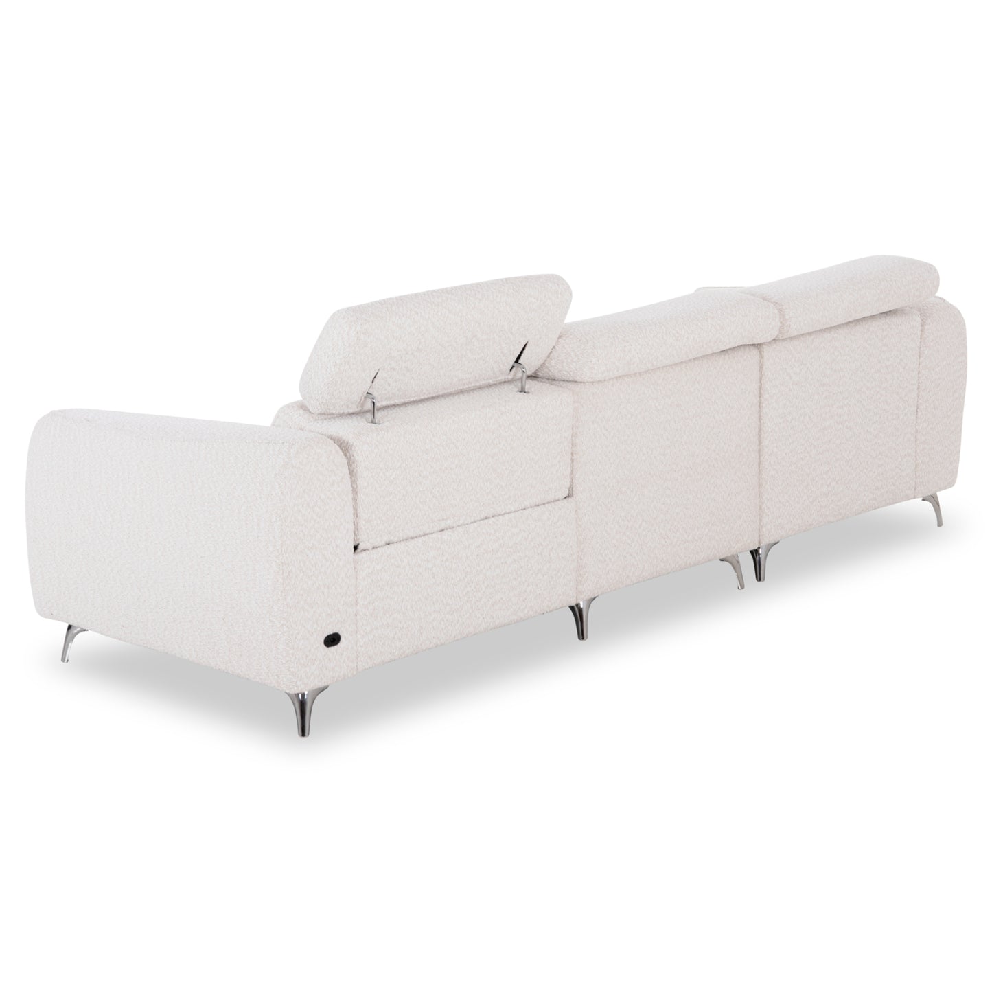 LEFT CORNER 3-SEAT SOFA WITH RECLINE VALENTE HM3317.02L BEIGE FABRIC 275x160x104H