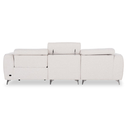 LEFT CORNER 3-SEAT SOFA WITH RECLINE VALENTE HM3317.02L BEIGE FABRIC 275x160x104H