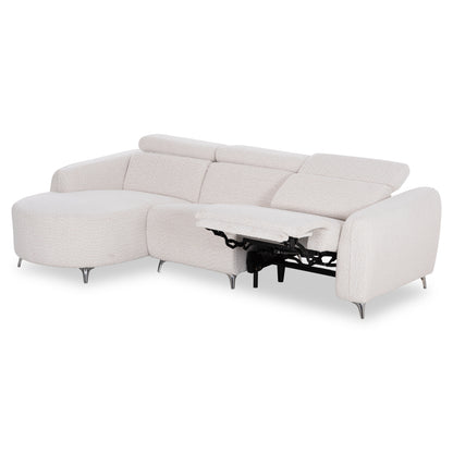 LEFT CORNER 3-SEAT SOFA WITH RECLINE VALENTE HM3317.02L BEIGE FABRIC 275x160x104H