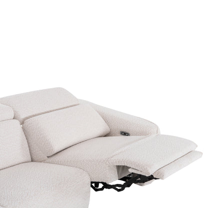 LEFT CORNER 3-SEAT SOFA WITH RECLINE VALENTE HM3317.02L BEIGE FABRIC 275x160x104H