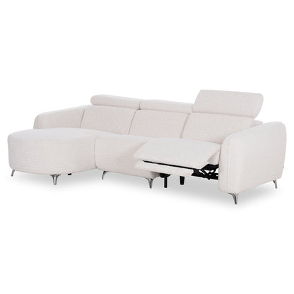 LEFT CORNER 3-SEAT SOFA WITH RECLINE VALENTE HM3317.02L BEIGE FABRIC 275x160x104H