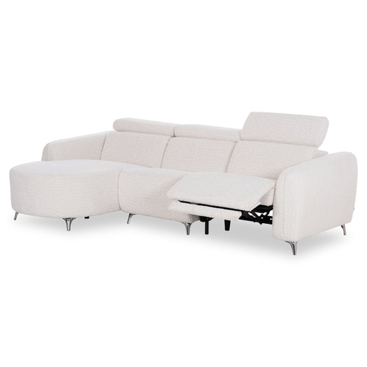 LEFT CORNER 3-SEAT SOFA WITH RECLINE VALENTE HM3317.02L BEIGE FABRIC 275x160x104H
