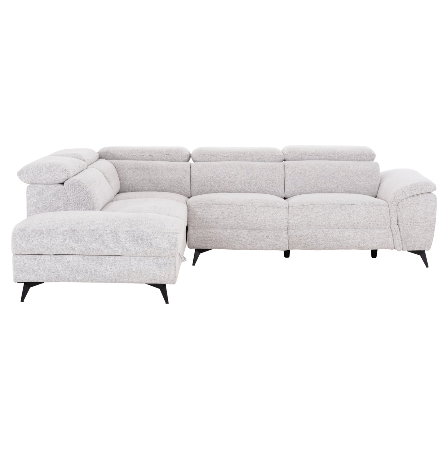 SOFA LEFT CORNER-RECLINE & STORAGE SPACE RESTRO HM3339.02L BEIGE FABRIC 290x220x80Hcm.
