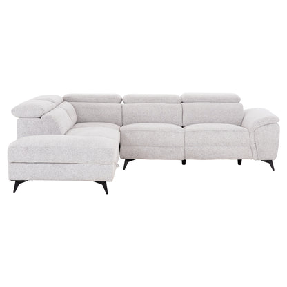 SOFA LEFT CORNER-RECLINE & STORAGE SPACE RESTRO HM3339.02L BEIGE FABRIC 290x220x80Hcm.