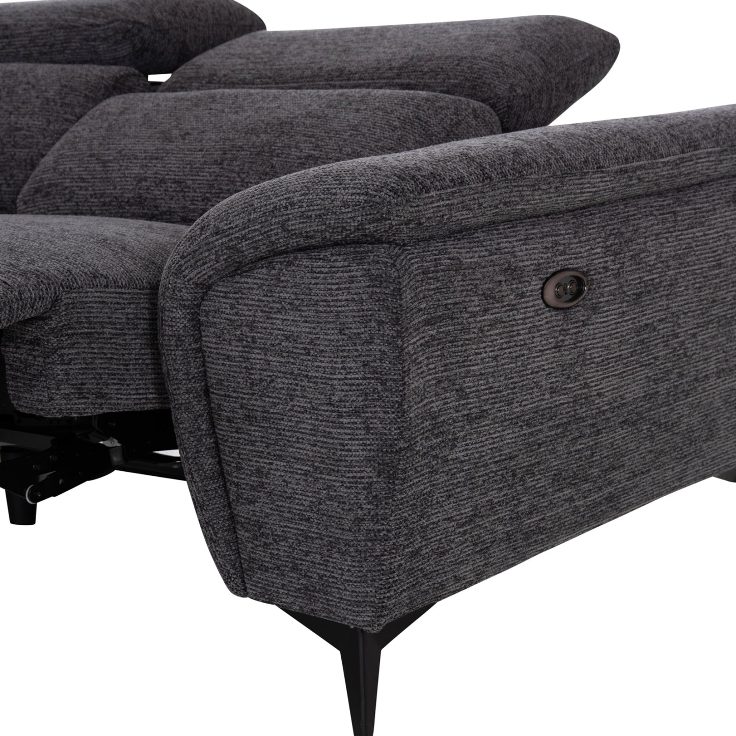 SOFA LEFT CORNER-RECLINE & STORAGE SPACE RESTRO HM3339.01L GREY FABRIC 290x220x80Hcm.