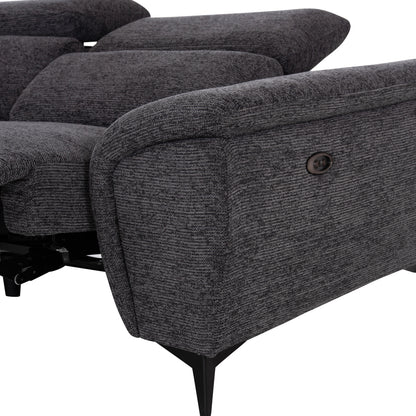 SOFA LEFT CORNER-RECLINE & STORAGE SPACE RESTRO HM3339.01L GREY FABRIC 290x220x80Hcm.