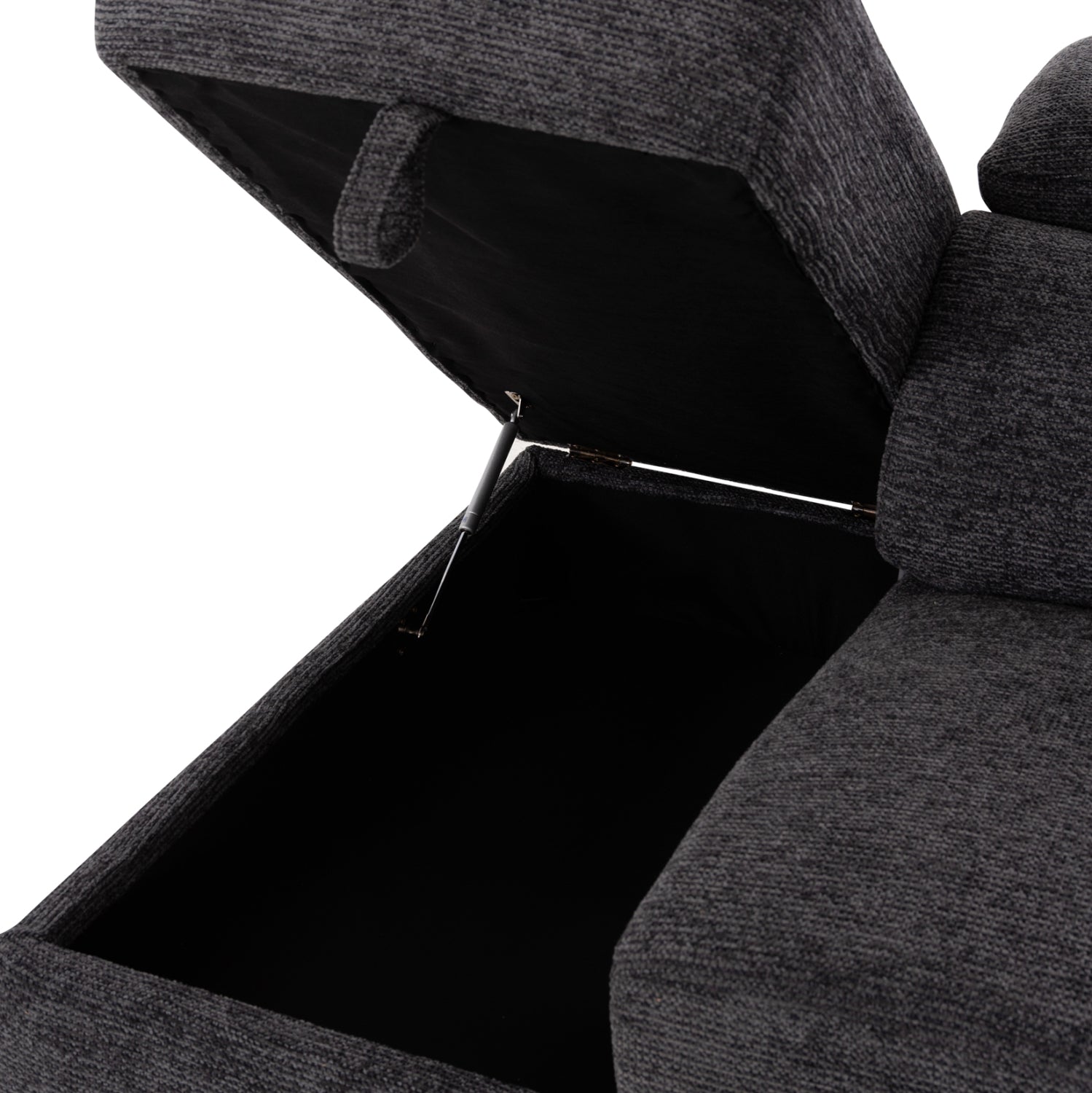 SOFA LEFT CORNER-RECLINE & STORAGE SPACE RESTRO HM3339.01L GREY FABRIC 290x220x80Hcm.