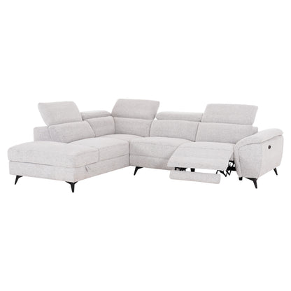 SOFA LEFT CORNER-RECLINE & STORAGE SPACE RESTRO HM3339.02L BEIGE FABRIC 290x220x80Hcm.