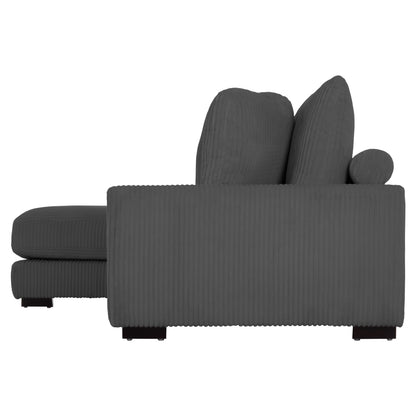 CORNER SOFA LEFT CRANFIELD HM3287.01L GREY CORD FABRIC 315x167(corner)x67Hcm.