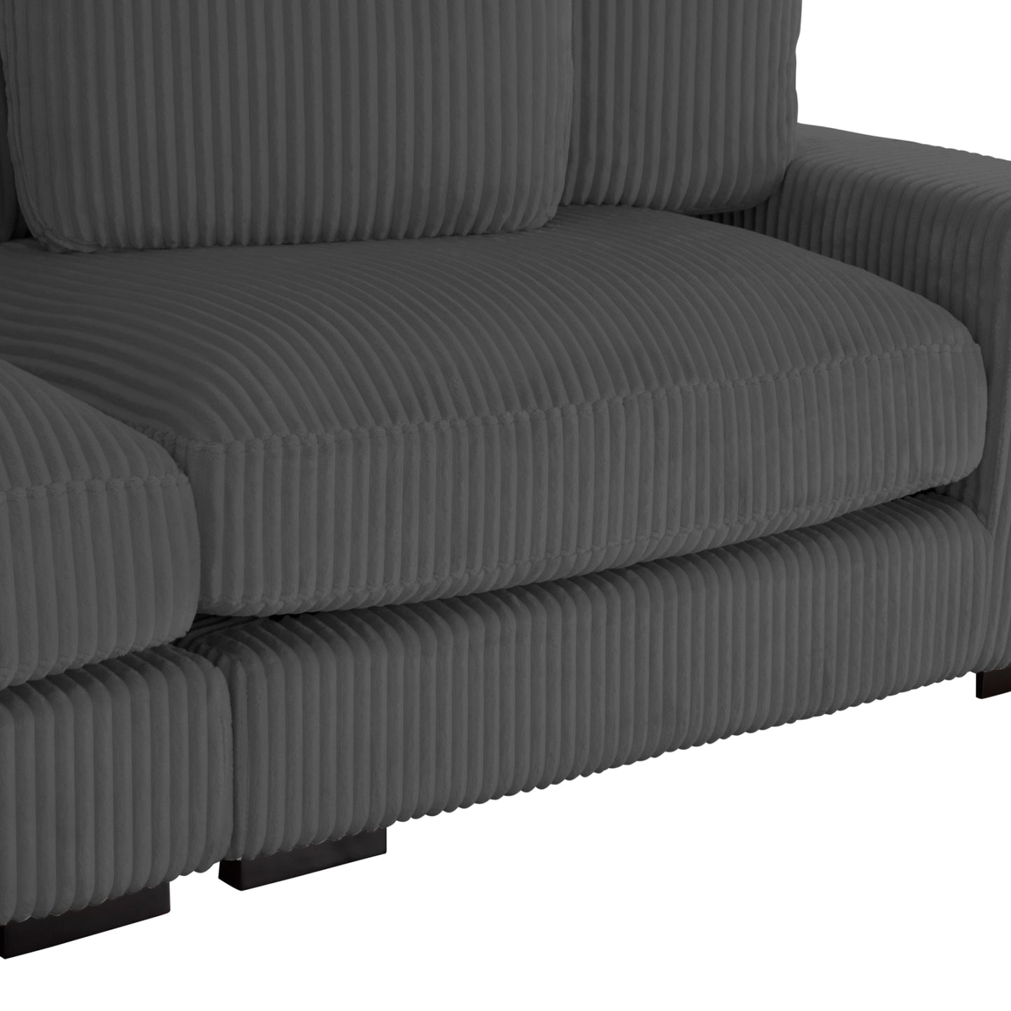 CORNER SOFA LEFT CRANFIELD HM3287.01L GREY CORD FABRIC 315x167(corner)x67Hcm.
