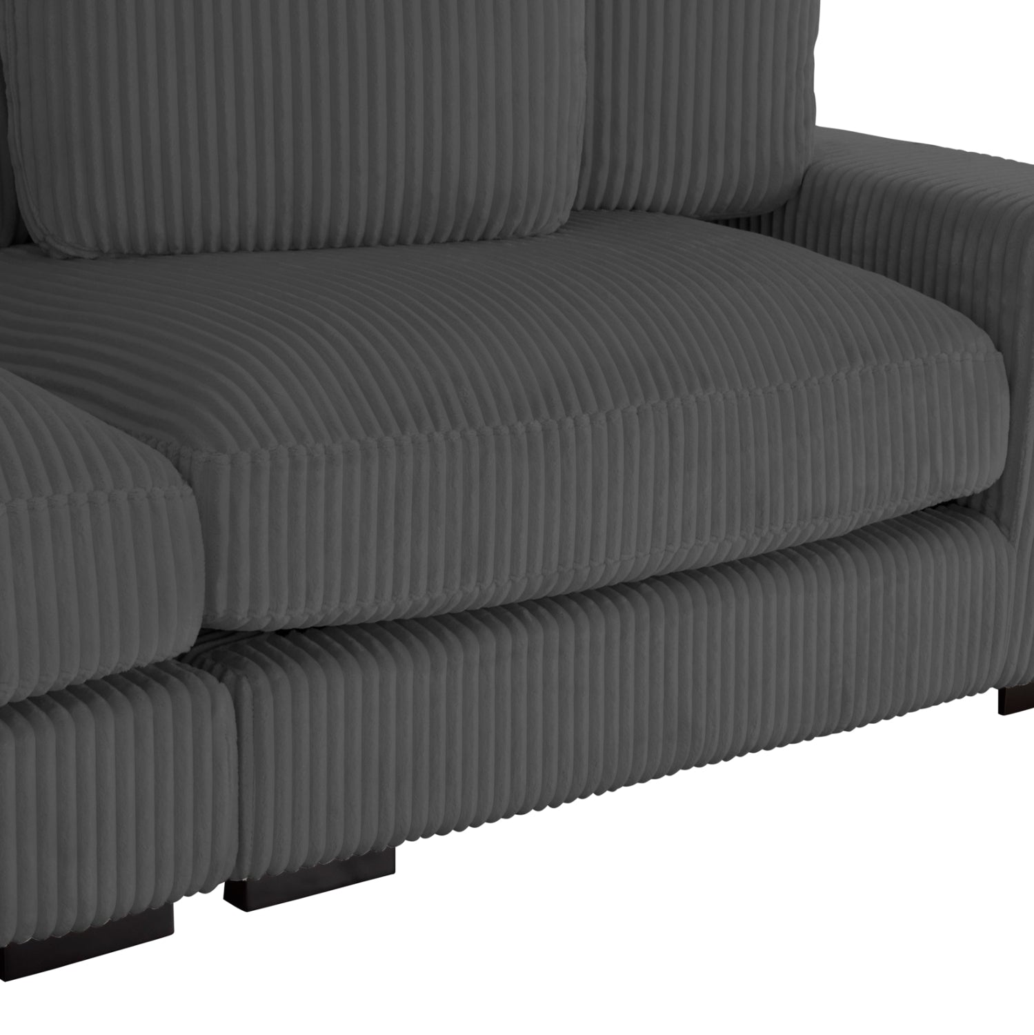 CORNER SOFA LEFT CRANFIELD HM3287.01L GREY CORD FABRIC 315x167(corner)x67Hcm.