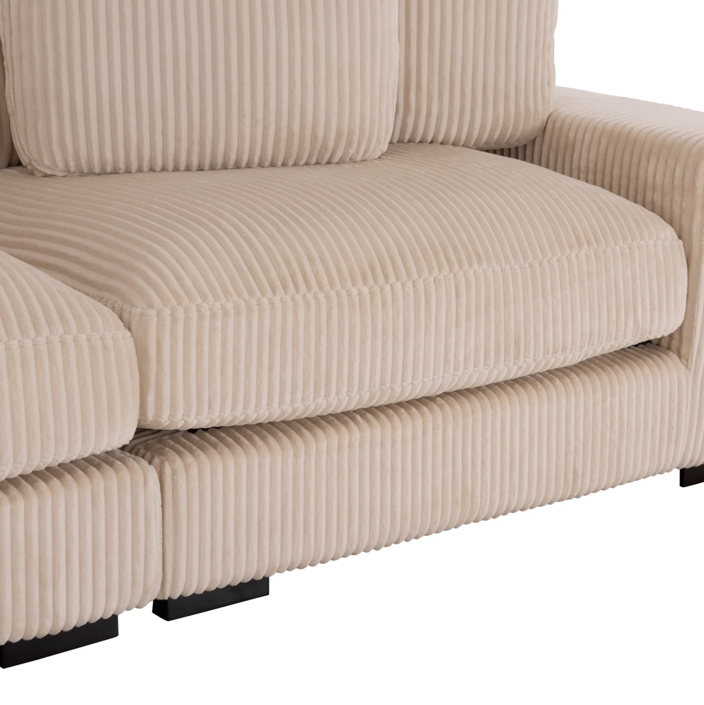 CORNER SOFA LEFT CRANFIELD HM3287.02L BEIGE CORD FABRIC 315x167(corner)x67Hcm.