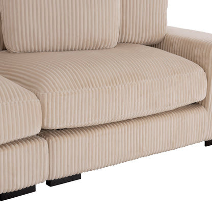 CORNER SOFA LEFT CRANFIELD HM3287.02L BEIGE CORD FABRIC 315x167(corner)x67Hcm.