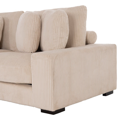 CORNER SOFA LEFT CRANFIELD HM3287.02L BEIGE CORD FABRIC 315x167(corner)x67Hcm.