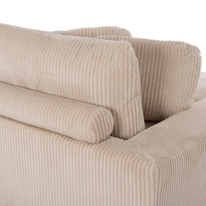 CORNER SOFA LEFT CRANFIELD HM3287.02L BEIGE CORD FABRIC 315x167(corner)x67Hcm.