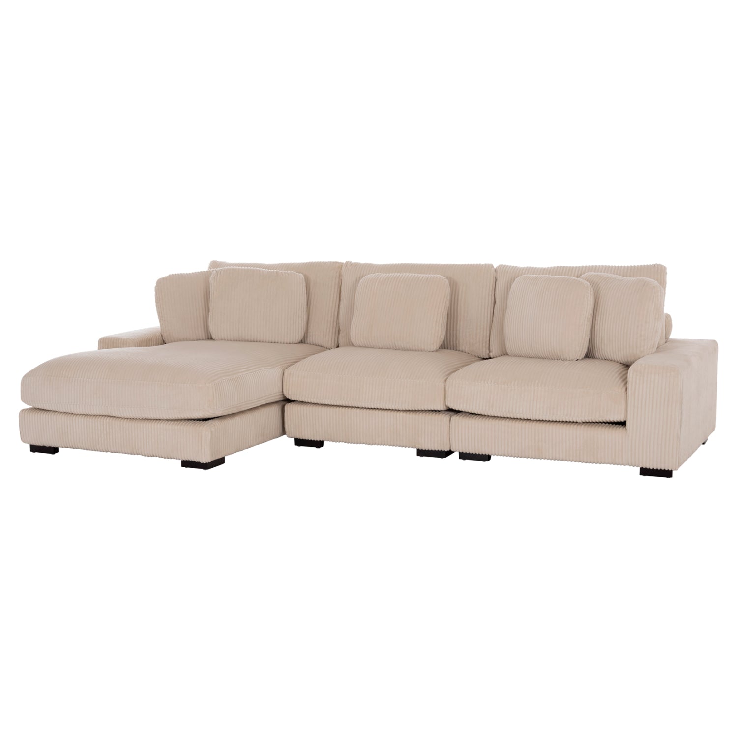 CORNER SOFA LEFT CRANFIELD HM3287.02L BEIGE CORD FABRIC 315x167(corner)x67Hcm.