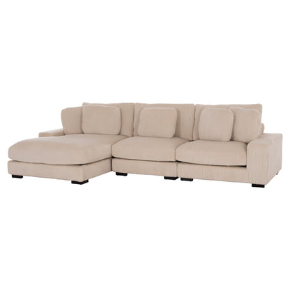 CORNER SOFA LEFT CRANFIELD HM3287.02L BEIGE CORD FABRIC 315x167(corner)x67Hcm.
