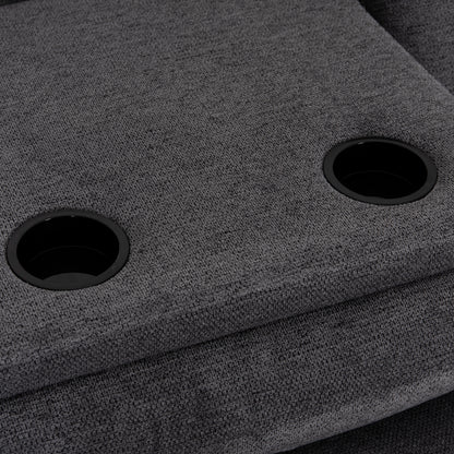 LEFT CORNER SOFA SYNTHIA HM3308.03L RECLINE & STORAGE SPACE--GREY FABRIC 245x170x98Hcm.