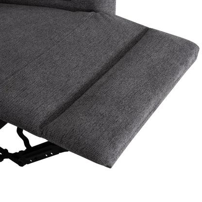 LEFT CORNER SOFA SYNTHIA HM3308.03L RECLINE & STORAGE SPACE--GREY FABRIC 245x170x98Hcm.