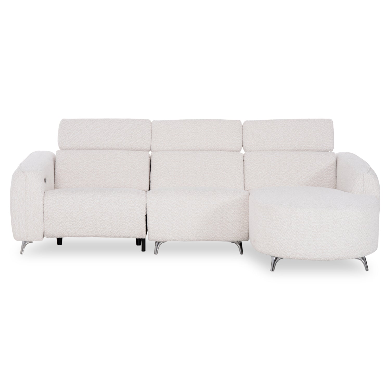 RIGHT CORNER 3-SEAT SOFA WITH RECLINE VALENTE SM3317.02R BEIGE FABRIC 275x160x104H