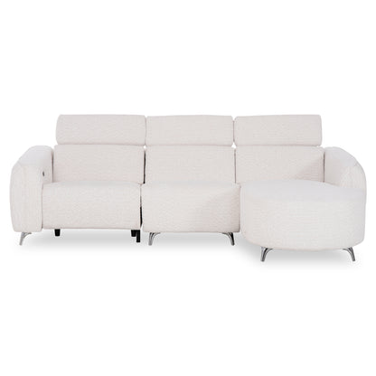 RIGHT CORNER 3-SEAT SOFA WITH RECLINE VALENTE SM3317.02R BEIGE FABRIC 275x160x104H