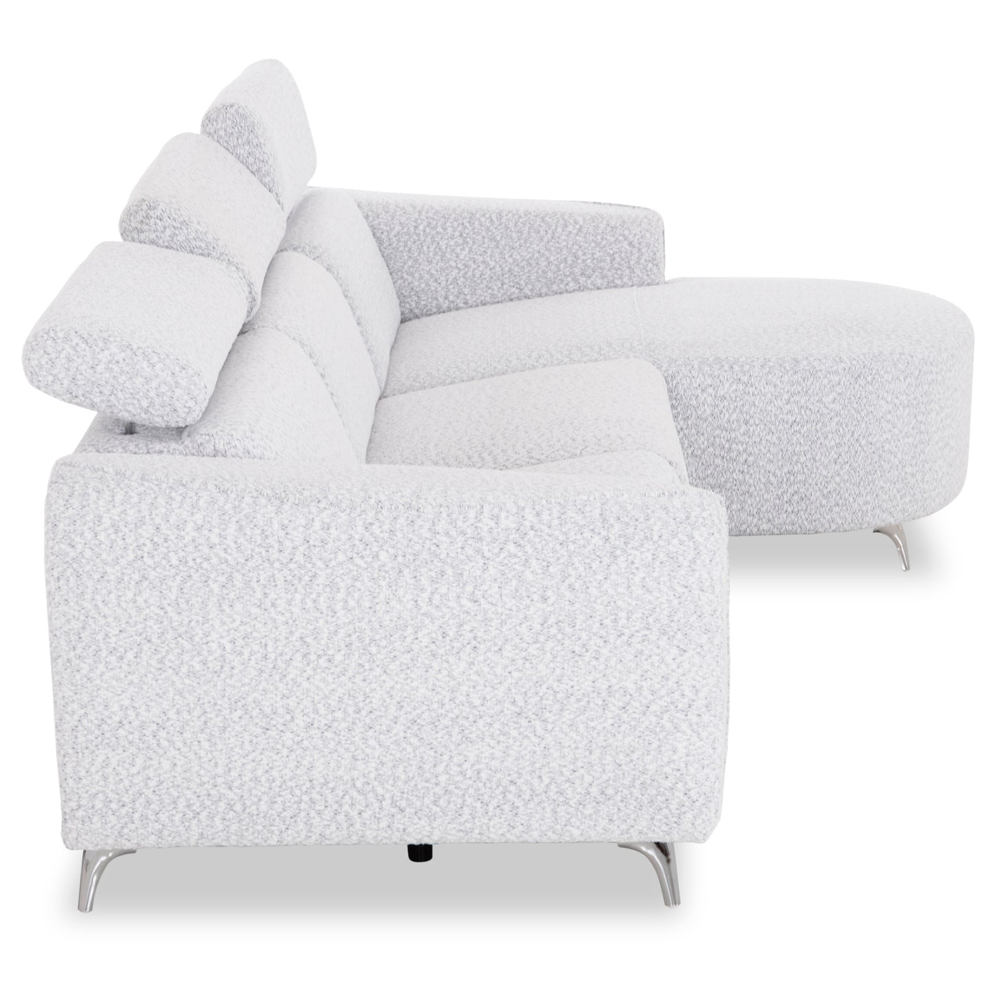 RIGHT CORNER 3-SEAT SOFA WITH RECLINE VALENTE SM3317.01R LIGHT GREY FABRIC 275x160x104H