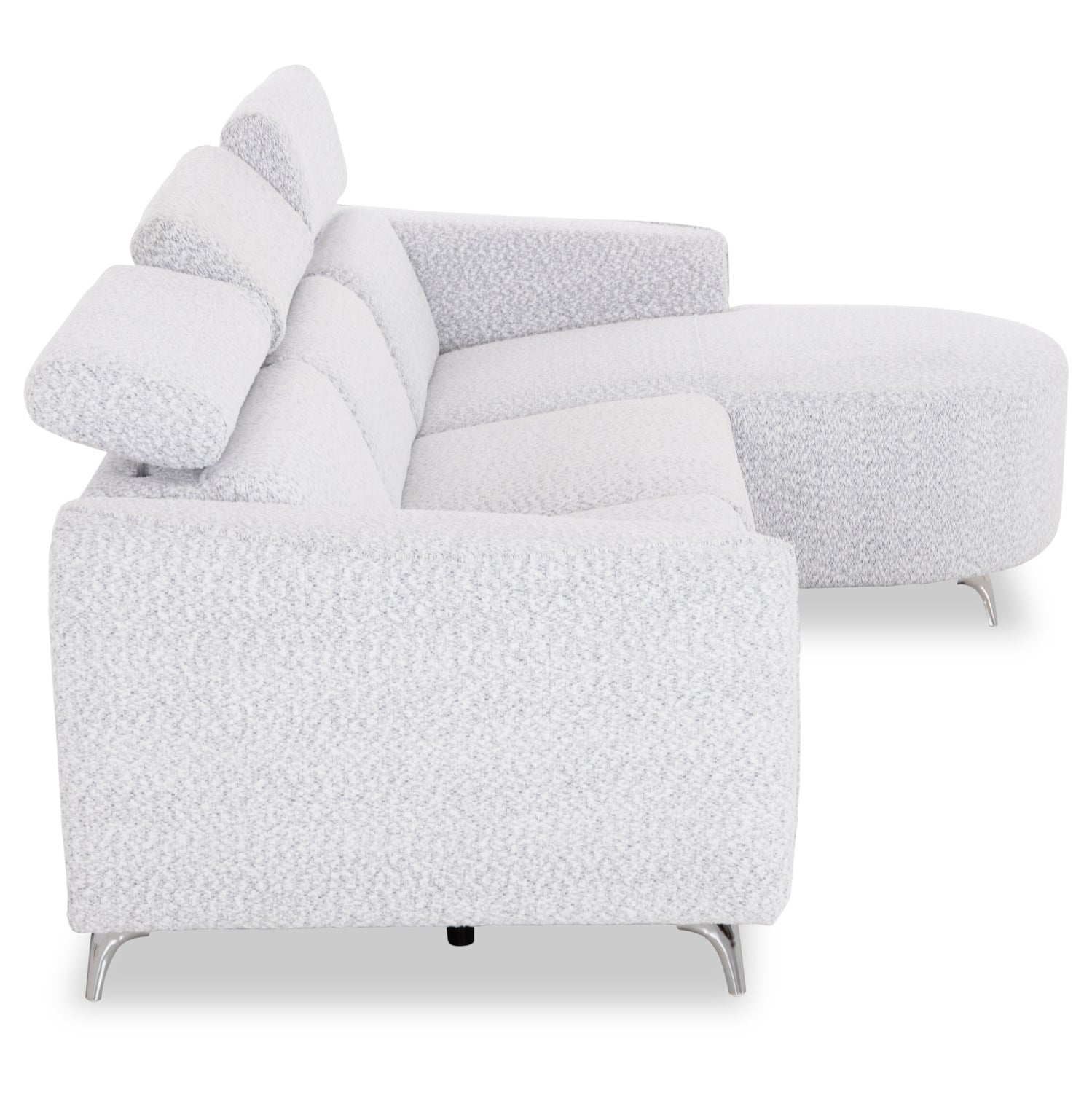 RIGHT CORNER 3-SEAT SOFA WITH RECLINE VALENTE SM3317.01R LIGHT GREY FABRIC 275x160x104H