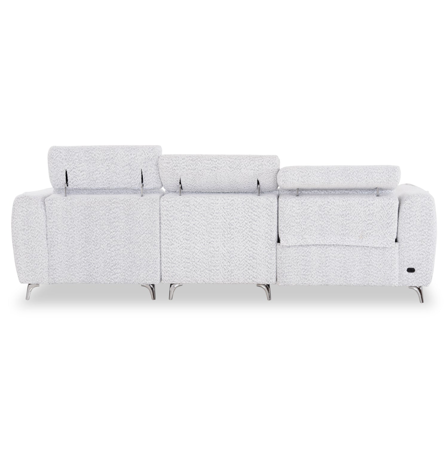 RIGHT CORNER 3-SEAT SOFA WITH RECLINE VALENTE SM3317.01R LIGHT GREY FABRIC 275x160x104H