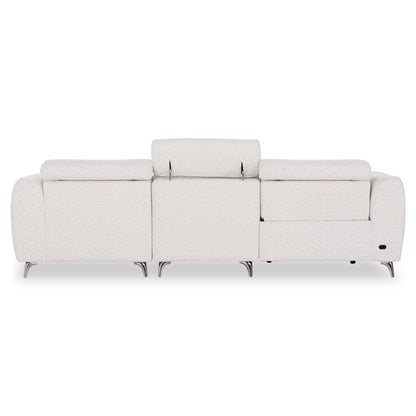 RIGHT CORNER 3-SEAT SOFA WITH RECLINE VALENTE SM3317.02R BEIGE FABRIC 275x160x104H