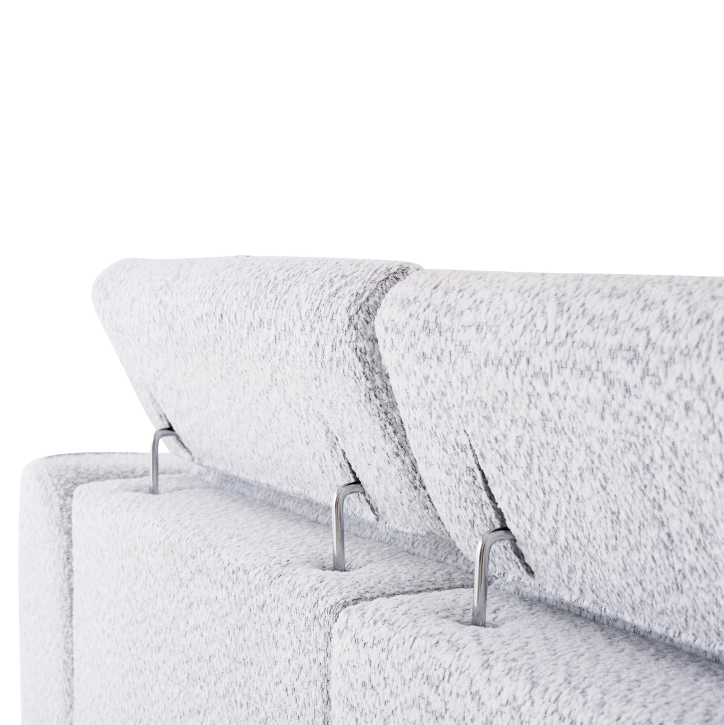 RIGHT CORNER 3-SEAT SOFA WITH RECLINE VALENTE SM3317.01R LIGHT GREY FABRIC 275x160x104H
