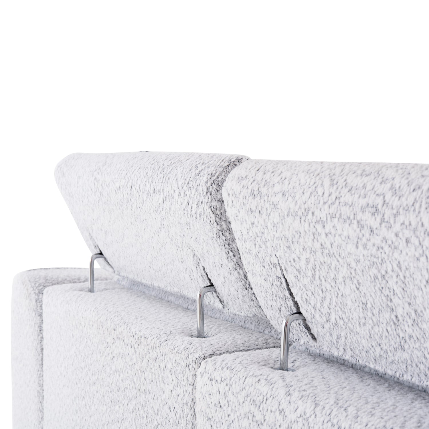 RIGHT CORNER 3-SEAT SOFA WITH RECLINE VALENTE SM3317.01R LIGHT GREY FABRIC 275x160x104H