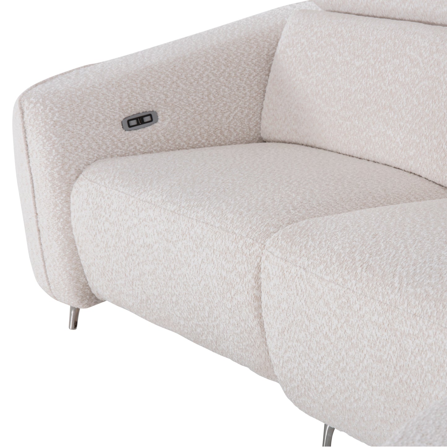 RIGHT CORNER 3-SEAT SOFA WITH RECLINE VALENTE SM3317.02R BEIGE FABRIC 275x160x104H