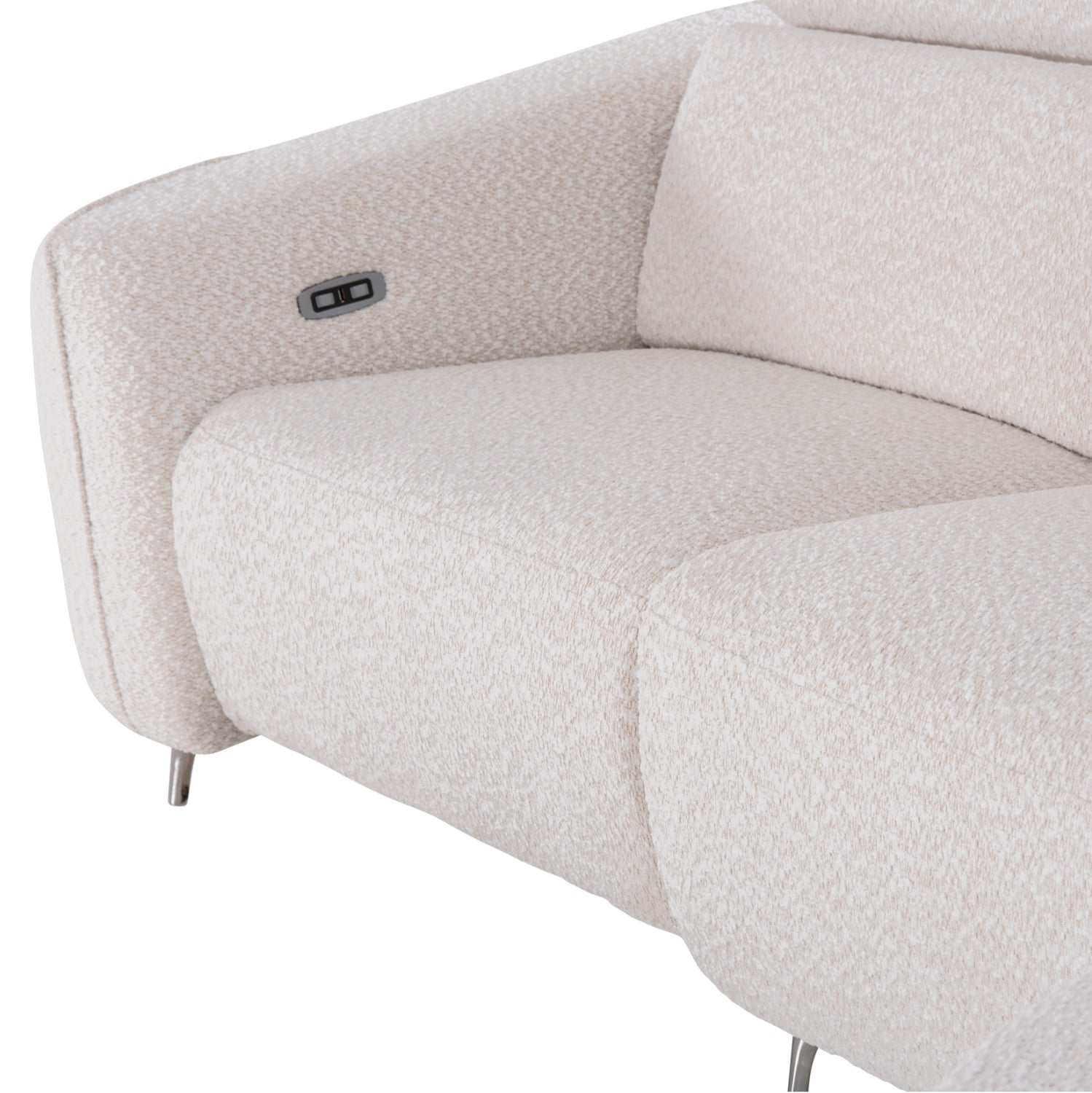 RIGHT CORNER 3-SEAT SOFA WITH RECLINE VALENTE SM3317.02R BEIGE FABRIC 275x160x104H