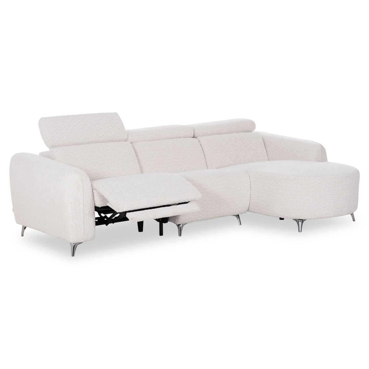 RIGHT CORNER 3-SEAT SOFA WITH RECLINE VALENTE SM3317.02R BEIGE FABRIC 275x160x104H