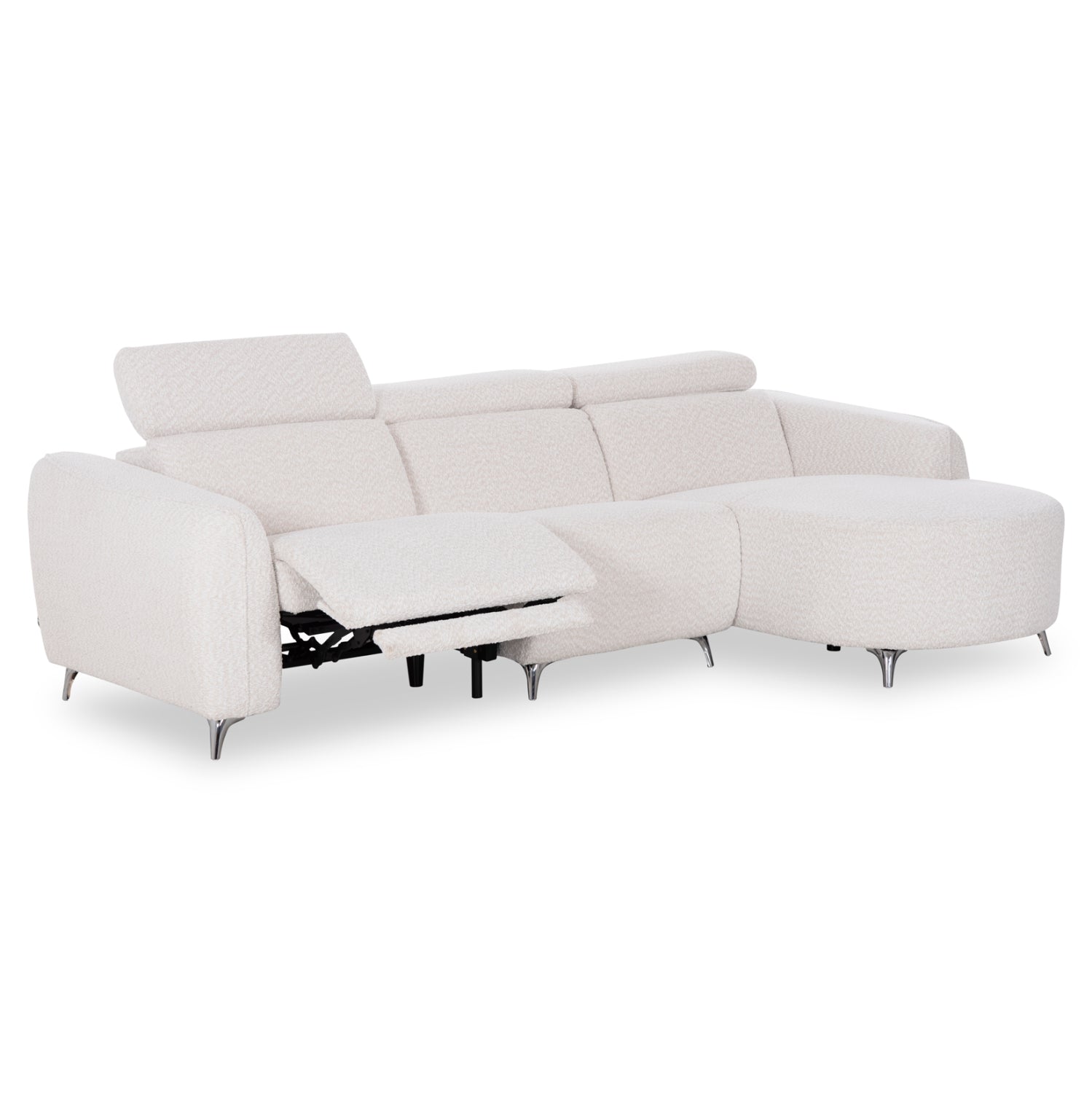 RIGHT CORNER 3-SEAT SOFA WITH RECLINE VALENTE SM3317.02R BEIGE FABRIC 275x160x104H