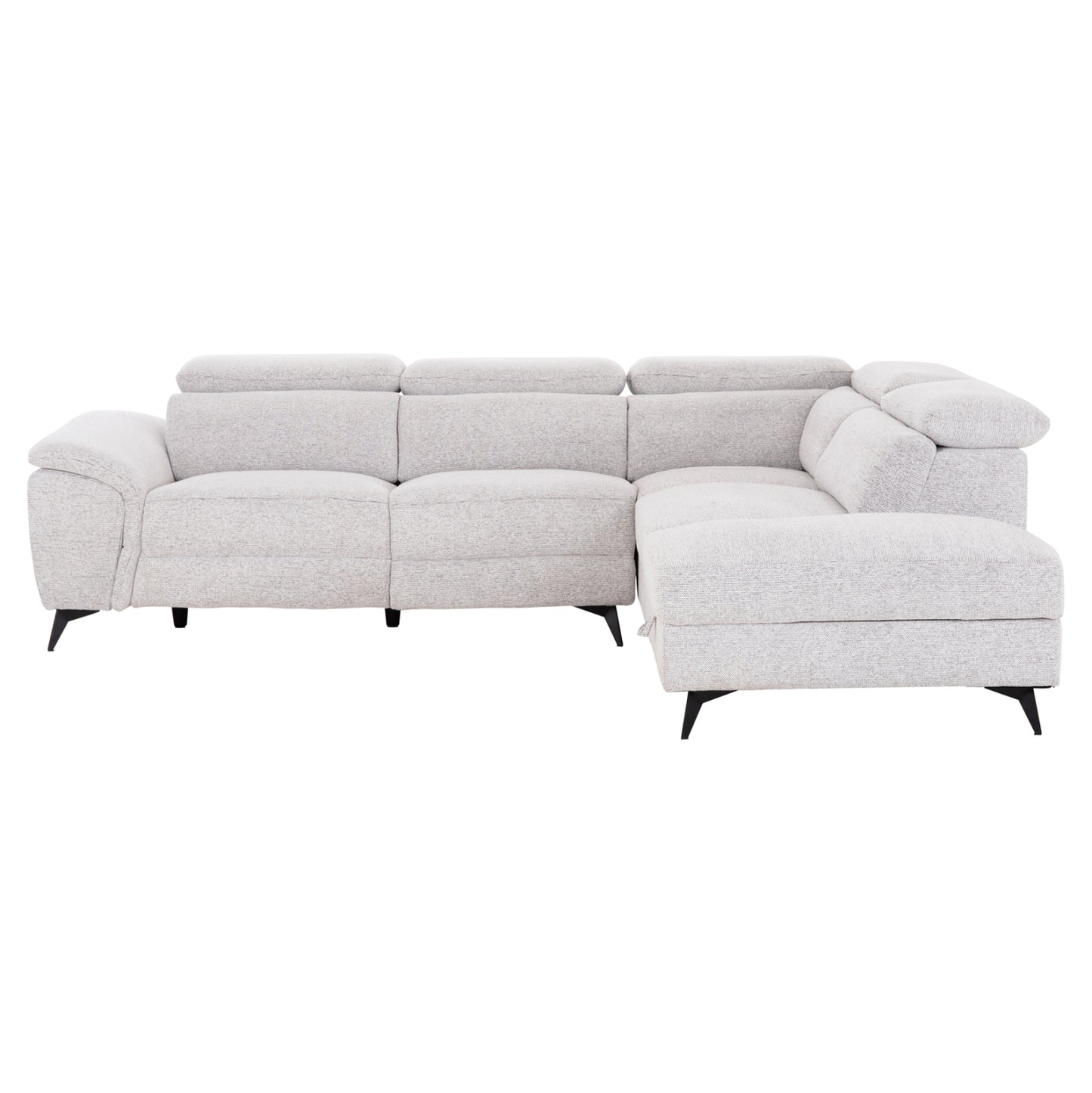 SOFA RIGHT CORNER-RECLINE & STORAGE SPACE RESTRO HM3339.02R BEIGE FABRIC 290x220x80Hcm.