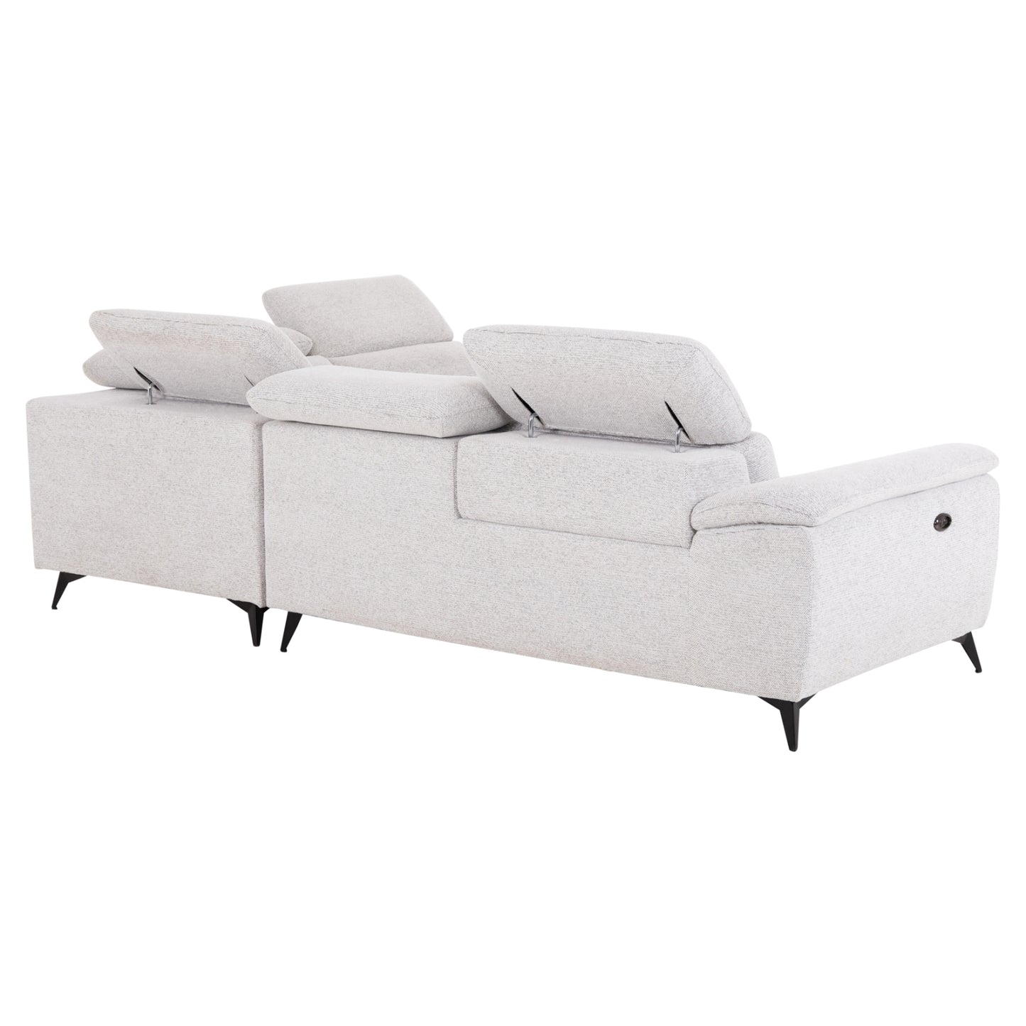 SOFA RIGHT CORNER-RECLINE & STORAGE SPACE RESTRO HM3339.02R BEIGE FABRIC 290x220x80Hcm.